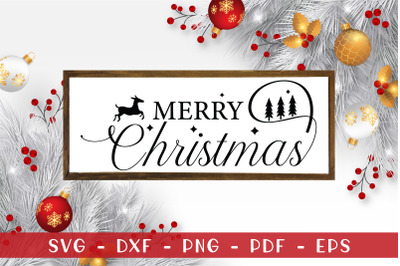 Merry Christmas Farmhouse Sign SVG Design