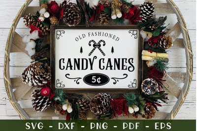 Old Fashioned Candy Canes&2C; Christmas Farmhouse SVG