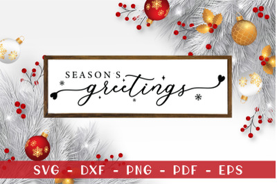 Farmhouse Christmas Sign SVG - Season&amp;&23;039;s Greetings