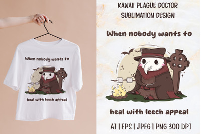 Kawaii plague doctor sublimation design