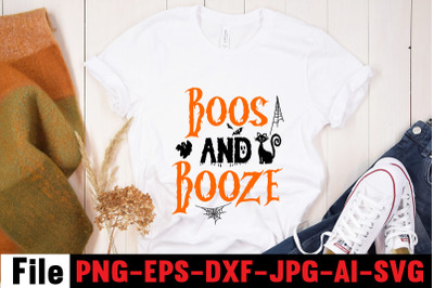 Boos And Booze SVG cut file&2C; Halloween SVG Bundle&2C; Retro Halloween Bun
