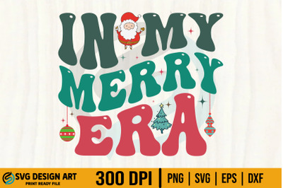Santa Retro Christmas, in My Merry Era SVG