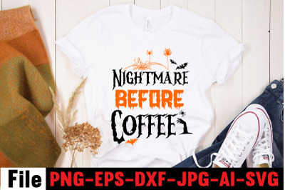 Nightmare Before Coffee SVG cut file, Halloween SVG Bundle, Retro Hall