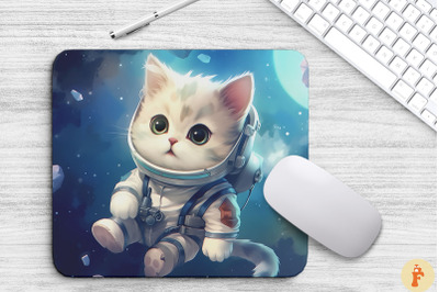 Cute Astronaut Ragdoll Cat Mouse Pad