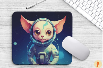 Cute Astronaut Sphynx Cat Mouse Pad