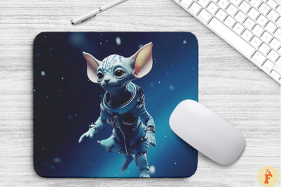 Cute Astronaut Sphynx Cat Mouse Pad