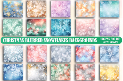 Christmas Blurred Snowflakes Backgrounds