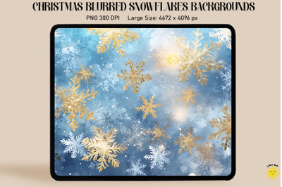 Christmas Blurred Snowflakes Backgrounds