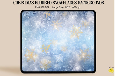 Christmas Blurred Snowflakes Backgrounds