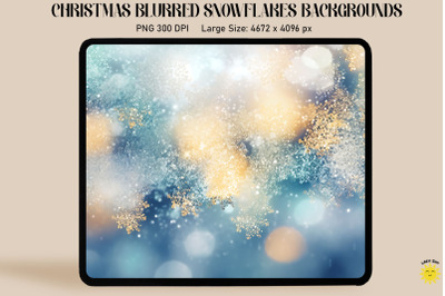 Christmas Blurred Snowflakes Backgrounds