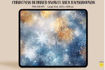 Christmas Blurred Snowflakes Backgrounds