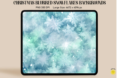 Christmas Blurred Snowflakes Backgrounds