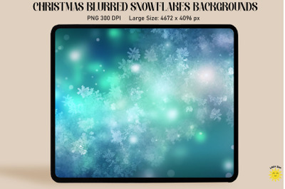 Christmas Blurred Snowflakes Backgrounds