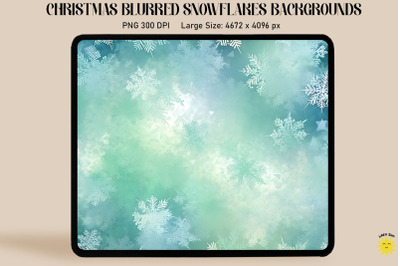 Christmas Blurred Snowflakes Backgrounds