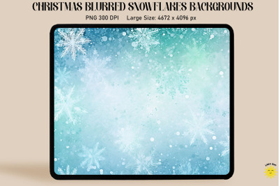 Christmas Blurred Snowflakes Backgrounds