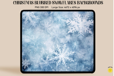 Christmas Blurred Snowflakes Backgrounds