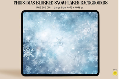 Christmas Blurred Snowflakes Backgrounds