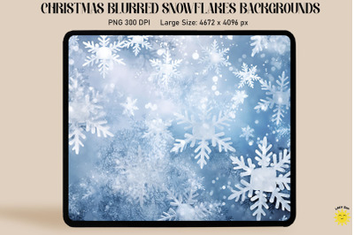 Christmas Blurred Snowflakes Backgrounds