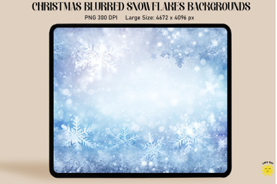 Christmas Blurred Snowflakes Backgrounds