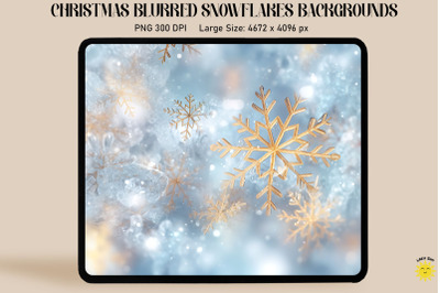 Christmas Blurred Snowflakes Backgrounds