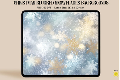 Christmas Blurred Snowflakes Backgrounds