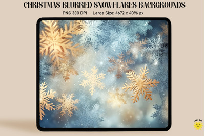 Christmas Blurred Snowflakes Backgrounds