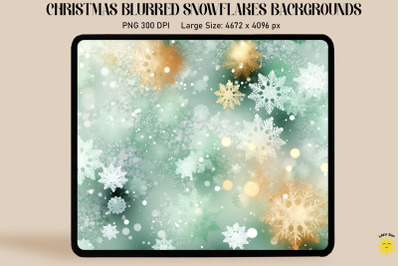 Christmas Blurred Snowflakes Backgrounds