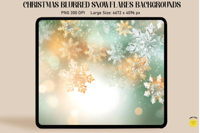 Christmas Blurred Snowflakes Backgrounds