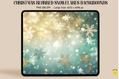 Christmas Blurred Snowflakes Backgrounds