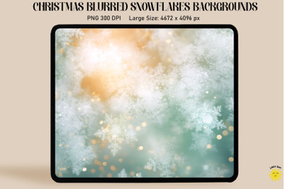 Christmas Blurred Snowflakes Backgrounds