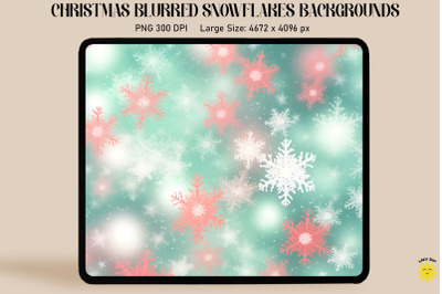 Christmas Blurred Snowflakes Backgrounds