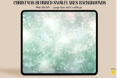 Christmas Blurred Snowflakes Backgrounds