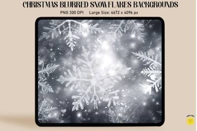 Christmas Blurred Snowflakes Backgrounds