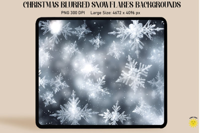 Christmas Blurred Snowflakes Backgrounds