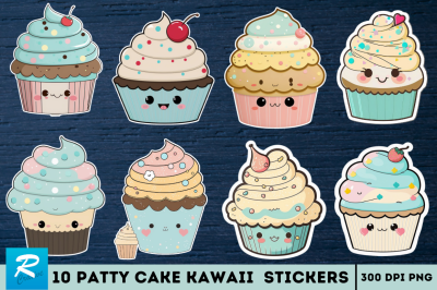 cupcake Patty Cake Kawaii Sticker Bundle