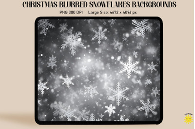 Christmas Blurred Snowflakes Backgrounds