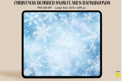 Christmas Blurred Snowflakes Backgrounds