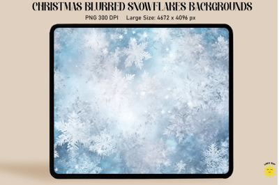 Christmas Blurred Snowflakes Backgrounds