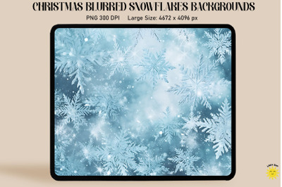 Christmas Blurred Snowflakes Backgrounds