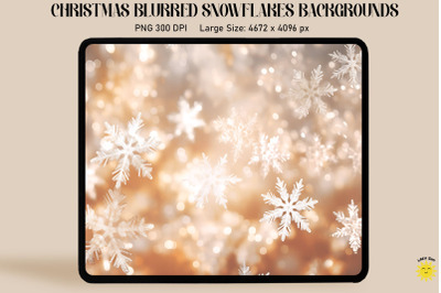 Christmas Blurred Snowflakes Backgrounds