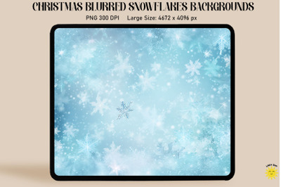 Christmas Blurred Snowflakes Backgrounds