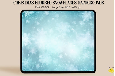 Christmas Blurred Snowflakes Backgrounds