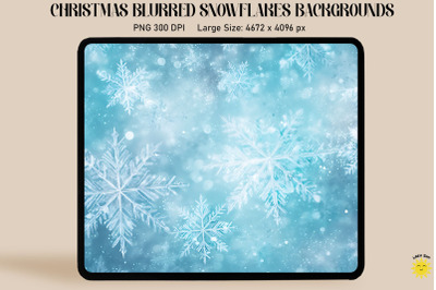 Christmas Blurred Snowflakes Backgrounds