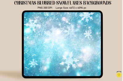 Christmas Blurred Snowflakes Backgrounds