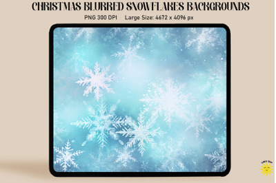 Christmas Blurred Snowflakes Backgrounds