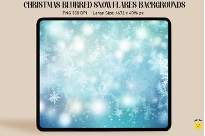 Christmas Blurred Snowflakes Backgrounds