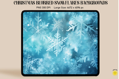 Christmas Blurred Snowflakes Backgrounds