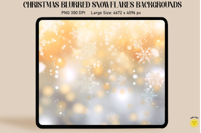 Christmas Blurred Snowflakes Backgrounds