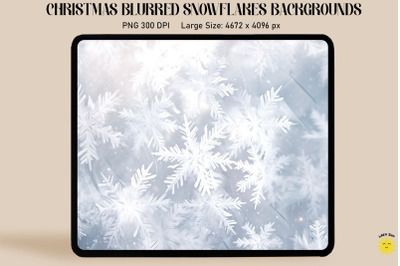 Christmas Blurred Snowflakes Backgrounds