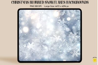 Christmas Blurred Snowflakes Backgrounds